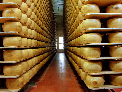 Produção artesanal de Parmigiano Reggiano